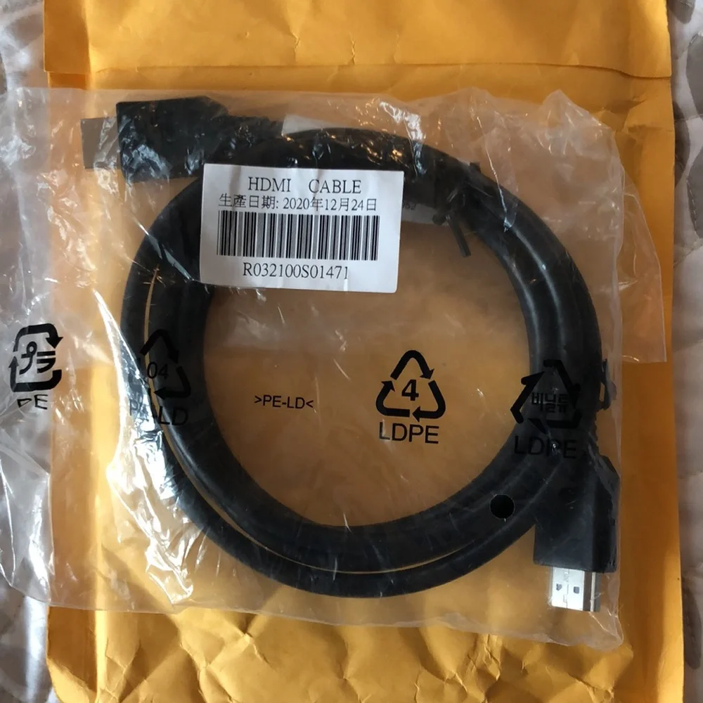 Two (2) High-Speed HDMI Cables 6ft/6’